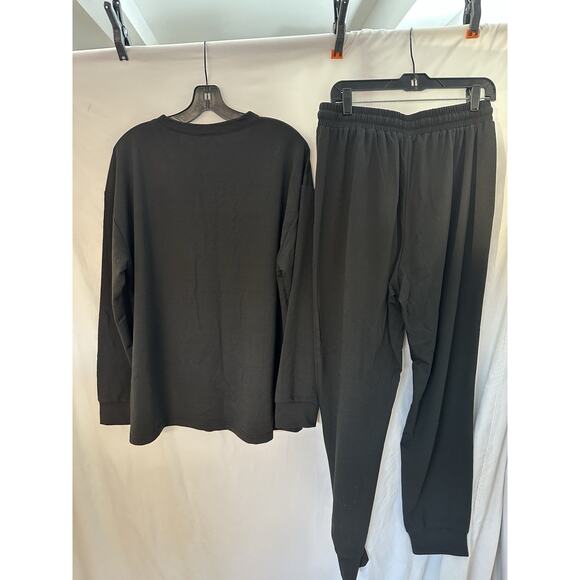 Sweatsuit Lounge Outfit Top Bottom Size L - Picture 1 of 5